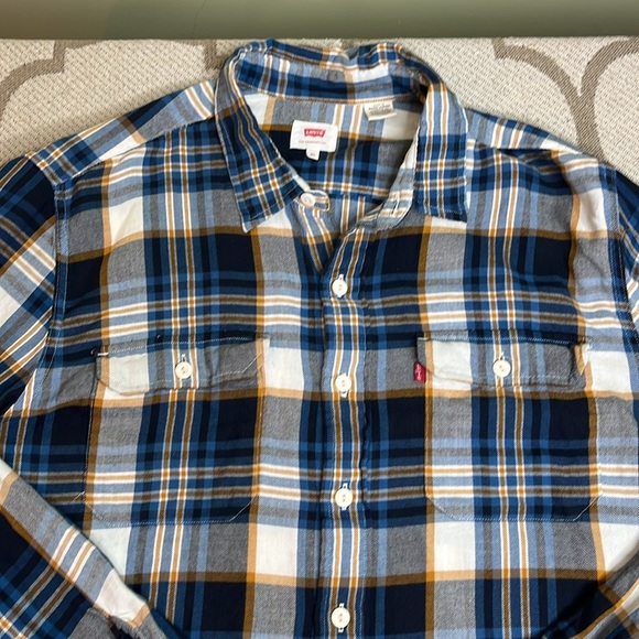 Levi’s JACKSON WORKER OVERSHIRT Plaid button down long sleeve flannel shirt - Picture 13 of 13
